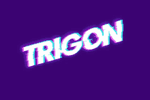 a purple background with the word trigon in white letters