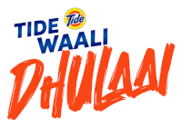 a logo for tide waali phulaai written in orange and blue