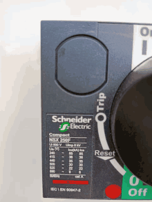 a close up of a schneider electric device