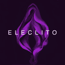 a purple flame with the word eleclito on the bottom