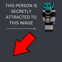 a person is secretly attracted to this image with an arrow pointing down