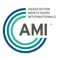 a logo for ami association montessori internationale