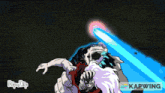 a cartoon of a man being struck by a lightning bolt with the word kapwing in the corner