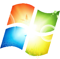 a windows logo with a tree in the middle of it