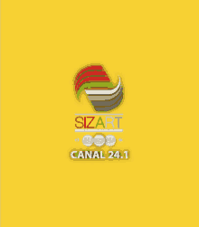 a yellow background with a logo that says sizart canal 24.1