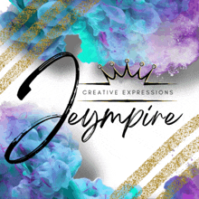 a logo for jeyempire creative expressions with a crown on top