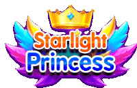 a logo for starlight princess has a crown on top