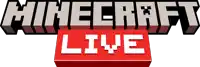 a logo for minecraft live with a red box underneath it