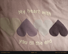 a shirt that says my heart with you till the end