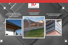 an advertisement for rm royalmag shows three pictures of houses