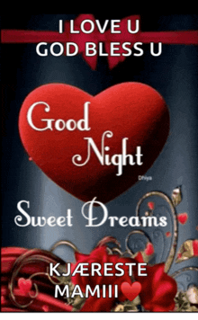 a picture of a heart that says good night sweet dreams