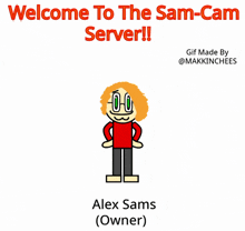 a welcome to the sam-cam server gif made by alex sams owner