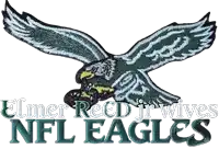 a logo for the nfl eagles with an eagle flying