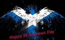 a picture of a bird with the words happy st andrews day