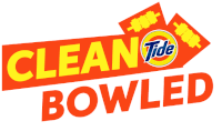 a logo for clean tide bowled with an arrow pointing to the right