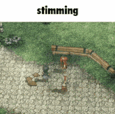 an aerial view of a park with the word stimming on the top