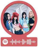 a spotify sticker with a picture of a group of women