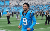 a football player with the number 9 on his jersey