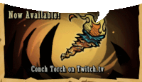 an advertisement for a conch torch on twitch