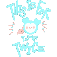 a sticker that says ' this is for taiwan twice ' on a white background