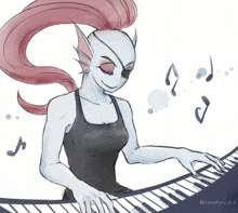 a drawing of a woman playing a piano with a watermark that says torotoro_0_0