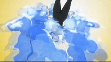a person is falling into a pool of water .