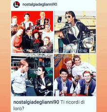 a picture of a group of people with the caption " nostalgia degli anni 90 ti ricordi di loro "