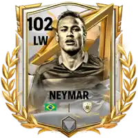 a soccer card of neymar with the number 102 on it