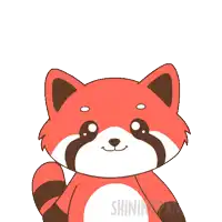 a red panda says " see you tomorrow " while waving his hand