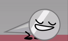 a cartoon character with a smiley face on it 's head