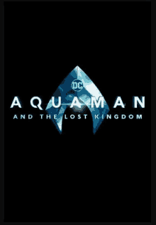 the movie poster for aquaman and the lost kingdom shows the logo of the movie .