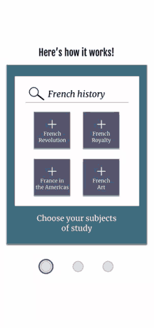 a screenshot of a website that says ' french history ' at the top