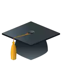 a black graduation cap with a gold tassel on it