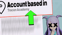 a sign that says account based in trace academy