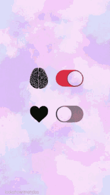 a drawing of a brain a heart and two buttons with the name lookshawn mendes on the bottom