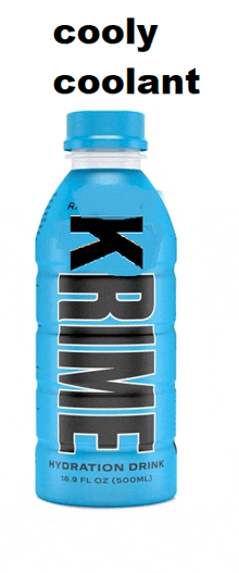 a blue bottle of krine hydration drink is shown