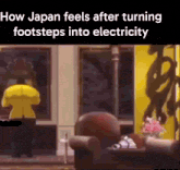how japan feels after turning footsteps into electricity is shown in a meme