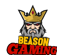 a logo for beason gaming with a king with a crown on his head