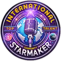 a logo for the international starmaker community talent