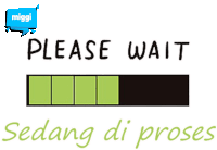 a sign says please wait sedang di proses