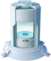 a futuristic looking device with a blue circle in the middle
