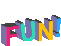 a 3d rendering of the word fun