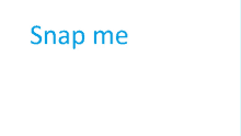 a white background with snap me written in blue