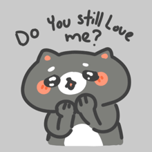 a drawing of a cat with the words do you still love me