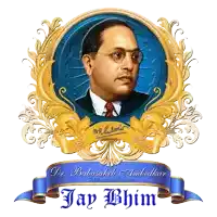 a picture of dr. babasaheb ambedkar with the name jay bhim on the bottom