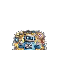 an illustration of a robot giving a thumbs up with the words boss fight below it
