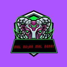 a logo for mal bugra mal berat shows a ram with horns