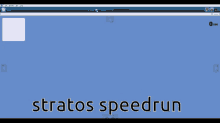 a computer screen shows a lego model of a space ship with the words stratos speedrun below it