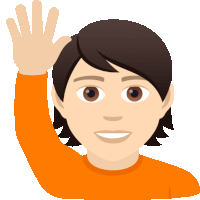 a cartoon illustration of a man waving his hand