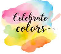 a colorful background with the words " celebrate colors " written on it